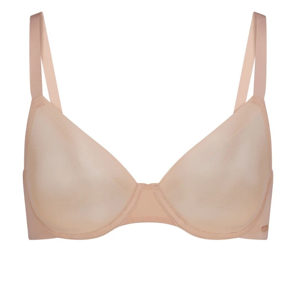 NWOT SKIMS NO SHOW‎ MOLDED UNLINED DEMI BRA - CLAY Size 36A